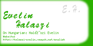 evelin halaszi business card